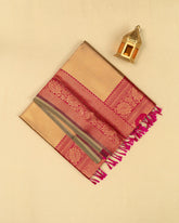 SC4128 - Tissue Saree With Copper Zari All Over Body